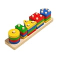 thumbnail image 2 of Bloques de madera para clasificar formas y reconocer colores. Juguete sensorial para aprender a emparejar formas. B, 2 of 9