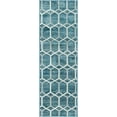 thumbnail image 2 of Rugs.com Lattice Trellis Collection Rug – 6 Ft Runner Blue Low-Pile Rug Perfect For Hallways, Entryways, 2 of 9