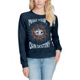 thumbnail image 1 of Jessica Simpson Womens Make Your Own Destiny Sweatshirt, Blue, X-Large, 1 of 1