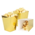 thumbnail image 1 of Gold Popcorn Boxes Mini Pack of 24, Paper Popcorn Container for Birthday Party, Graduation, Wedding, Carnival, Movie Night, 1 of 4