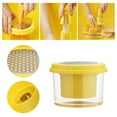 thumbnail image 1 of Desgranador, Pelador, Rallador y Triturador de Acero Inoxidable para Maíz, Herramienta de Cocina Multifuncional 4 en 1 para Maíz, Ajo, Queso, Jengibre, Base Antideslizante, 13.5x9cm Amarillo, 1 of 9
