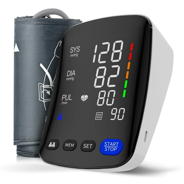 Tensiómetro electrónico de brazo KARDIGI, con capacidad para almacenar hasta 2 x 199 lecturas. Fácil de usar, con registro de presión arterial y estuche de transporte. Monitor digital.
