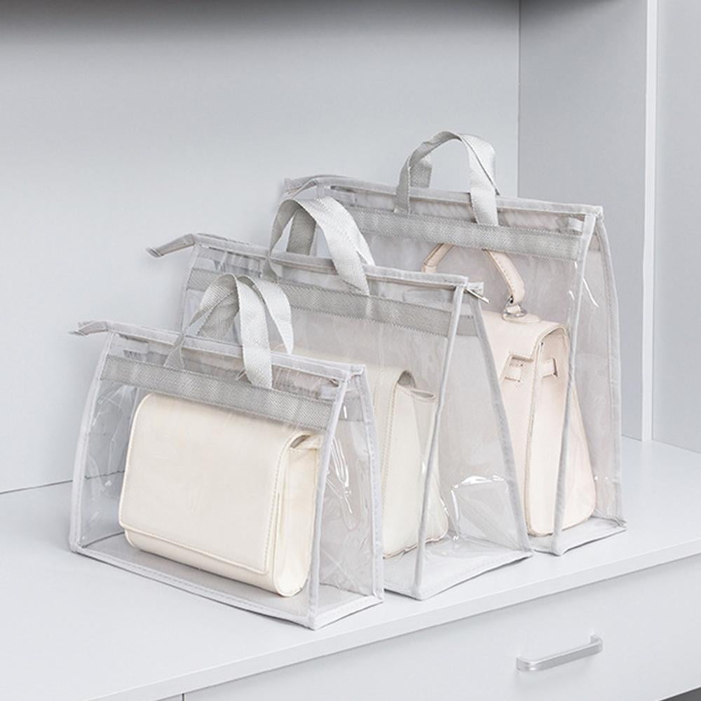 mDesign Plastic Divided Purse Storage Organizer for Closets, 3 Sections -  Clear - Walmart.com