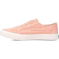 thumbnail image 3 of Blowfish Malibu Women's Marley Slip-On Sneaker Distressed Edges With Elastic Inside (7.5, Sweet Shrimp Color Washed Canvas), 3 of 6
