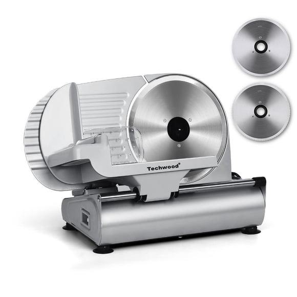 Cortadora de carne Techwood, cortadora eléctrica de alimentos, 200 W, hoja de 9 pulgadas