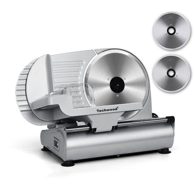 Cortadora de carne Techwood, cortadora eléctrica de alimentos, 200 W, hoja de 9 pulgadas