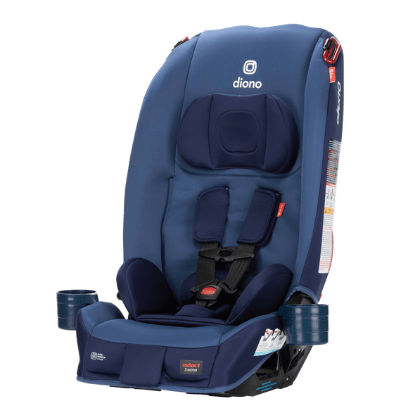 Diono Radian 3R, All-in-One Convertible Car Seat, Rear and Forward Facing, 10 Years 1 Car Seat, Slim Fit 3 Across, Blue Surge