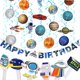 thumbnail image 1 of Espacio Decoración De Cumpleaños Astronauta Tema De La Nave Espacial Feliz Cumpleaños Banner Colgante Sistema Solar Espiral Planeta Tarjeta Niños Regalos Pastel Insertar Suministros Conjunto Methold HA018950-00, 1 of 7