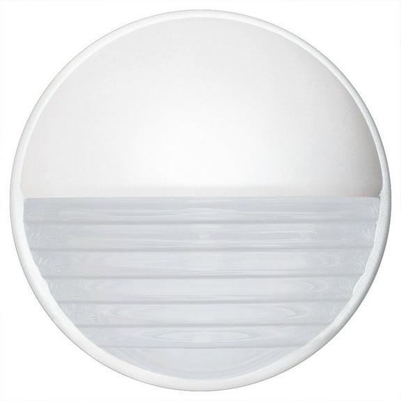 301953-FR Besa Lighting Costaluz 3019 Series - One Light Half Sphere Outdoor Wall Sconce-White Finish-Frosted Glass Color