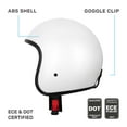 thumbnail image 3 of Westt Open Face Helmet - Scooter Retro Vintage for Men Women - Motorcycle Helmet 3/4 for Moped ATV Cruiser Cafe DOT Certified Vintage Jet White S, 3 of 9