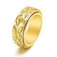 thumbnail image 5 of Anillo de ojo giratorio atmosférico de acero de titanio, joyería de acero inoxidable dominante retro de moda para hombres, 5 of 5