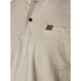 thumbnail image 3 of Wrangler Riggs Short-Sleeve Men's Workwear Henley Shirt (Oatmeal Heather, Medium, M), 3 of 3