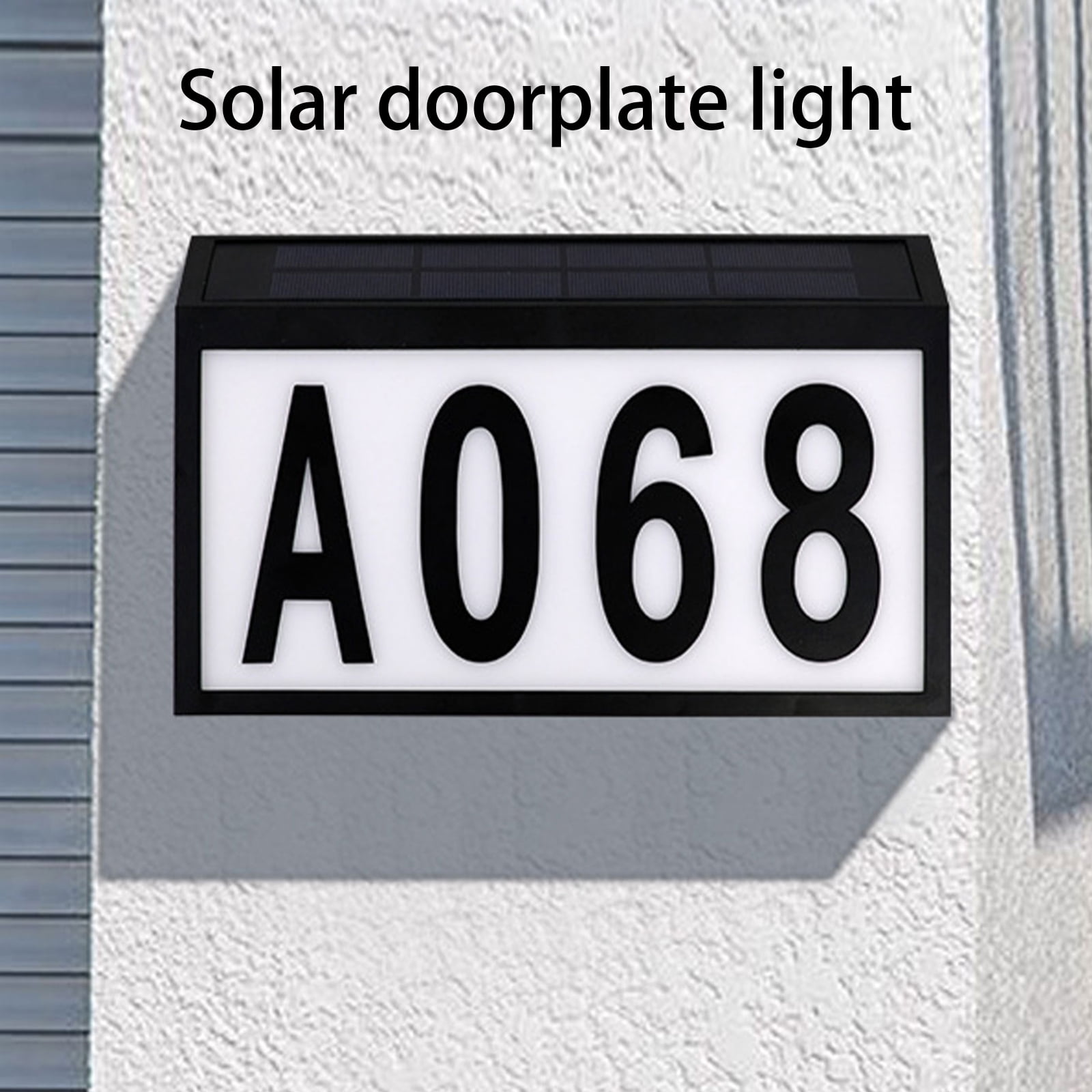 Solar Powered Address Sign Solar House Number Light Outdoor Waterproof LED Address Sign Lamp for Mailbox Street Yard