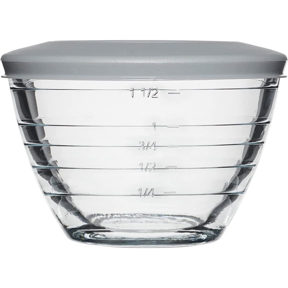 Glass 6-Piece 2-Cup 4-in-1 Prep Bowls Set