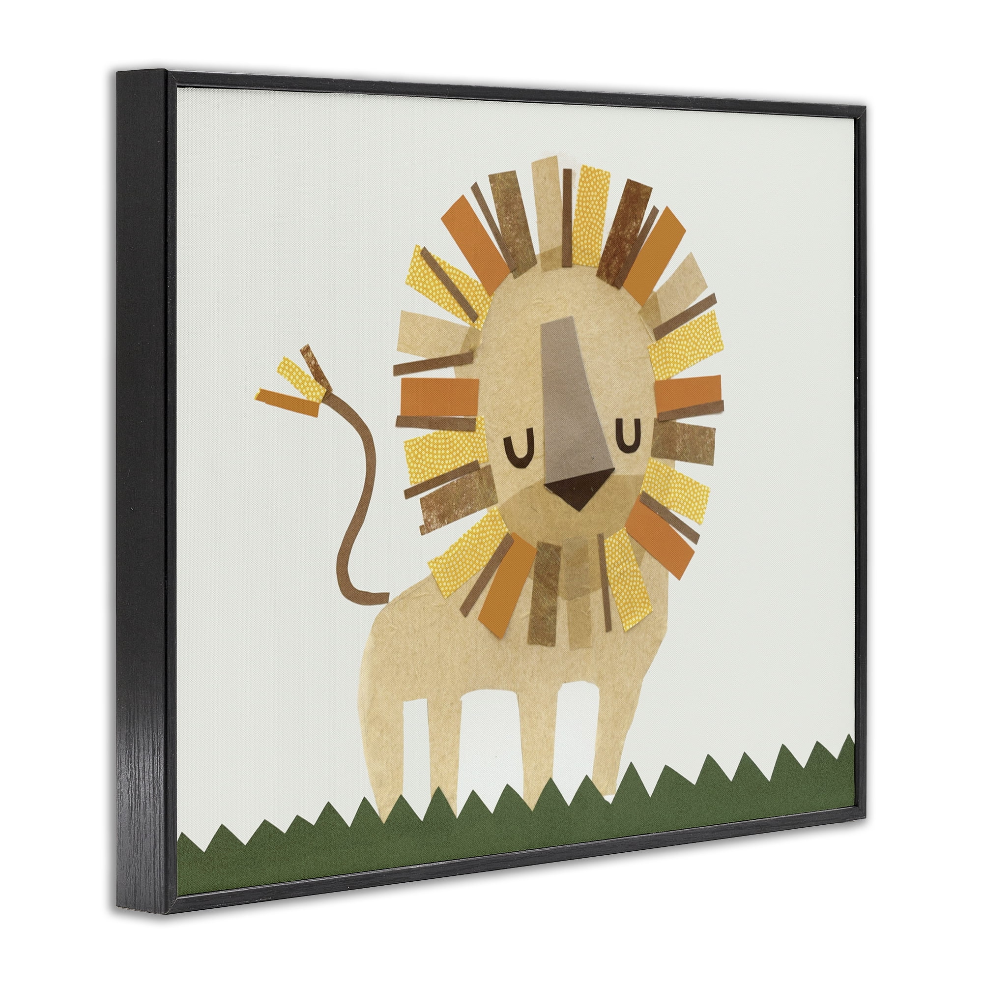 Stupell Industries Cozy Corner Lion Animals & Insects Painting Black Framed Art Print Wall Art, 14 x 11