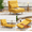 Yellow, variant on Noelse 3 in 1 Sleeper Chair Bed, Convertible Sofa Bed Futon Sofa Sleeper with Adjustable Backrest for Apartment,Bedroom,Office, Dark Grey