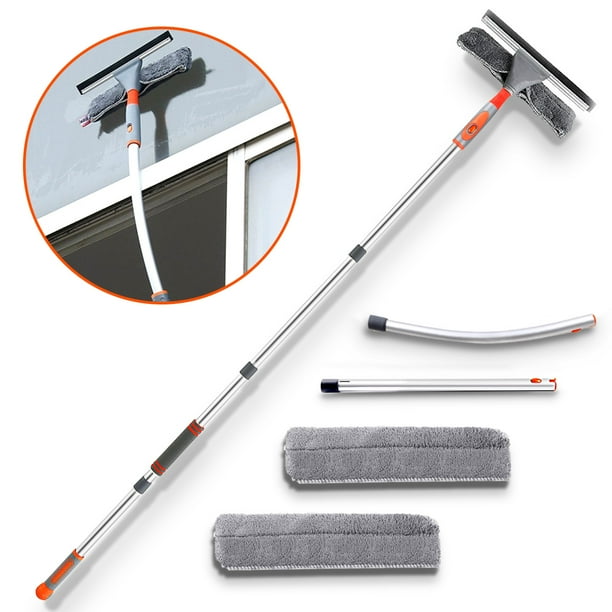 Window Squeegee, 2 in 1 Window Squeegee Cleaner Tool with 61 inch