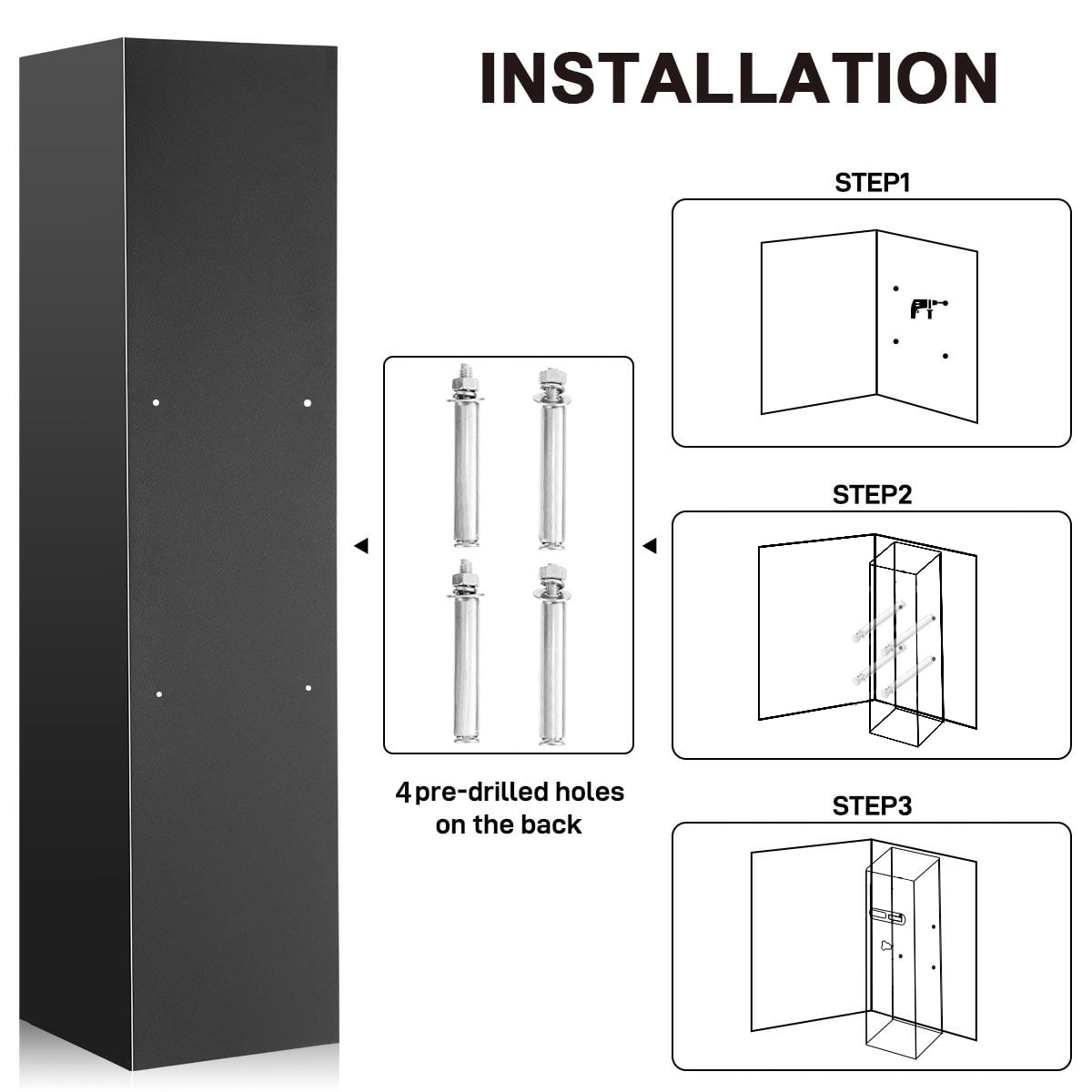 Gun Safe,Rifle Gun Safe for 5 Home Rifles and Pistols,KEPMOVEU Quick Access Security Cabinet Gun Storage Cabinet with Handgun Pocket and Removable Storage Shelf