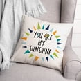 thumbnail image 3 of Creative Products You Are My Sunshine Cool Tones Design 16 x 16 Spun Poly Pillow, 3 of 3