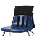 thumbnail image 2 of Seat Sack Elastic Student Chair Storage Pocket - Fits 12"-17" Seats, Stretch Over-the-Chair Storage for Student Desk Organization, Black, 1-PK, 2 of 10