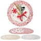 thumbnail image 1 of Snowflake PVC Table Mat, Waterproof Round Table Mat, Western Style Christmas Table Decoration, Heavy Duty, Foldable, Portable, Premium PVC Material, for Kitchen, 1 of 8