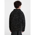 thumbnail image 3 of Weekend Academy Boys Faux Shearling Full Zip Mock Neck Jacket, Sizes 4-18, 3 of 5