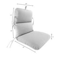 thumbnail image 5 of Jordan Manufacturing Sunbrella 45" x 22" Canvas Granite Grey Solid Rectangular Outdoor Chair Cushion with Ties and Hanger Loop, 5 of 10