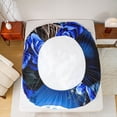 thumbnail image 5 of Homewish 4D Mystic Wolf Queen Sheet Sets for Teens, Romantic Blue Rose Flat Sheet, Jungle Galaxy Moon Queen Fitted Sheet, Microfiber Bedroom Decor, 4 Pieces, 5 of 7