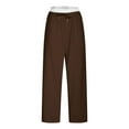 thumbnail image 7 of sususu Sweatpants Men Pack,Men's Double Layer Waistband Straight Leg Joggers Comfortable Everyday Wear Casual Pants Solid Sweatpants,Brown,XXL, 7 of 7