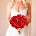 thumbnail image 3 of 20Pcs Artificial Poppy Flowers Fake Flower Decorative Flower Real Touch 20 pcs Flower for Wedding Party Home Decoration（Red）（vase not Include）, 3 of 7