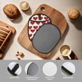 thumbnail image 4 of Pofeuu Love Print Silicone Pot Mat Mitten With Hanging Loop Heat Resistant Oven Mitts Non-Slip Bbq Baking Smoking Potholders, 4 of 7