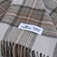thumbnail image 6 of Organic Club Stewarts 100% Wool Throw Wrap 50x70'' (127x178 cm) Sheep Wool Plaid Throw Blanket with Fringe Wool Blanket for Couch Sofa or Bed, White and Gray, 6 of 8