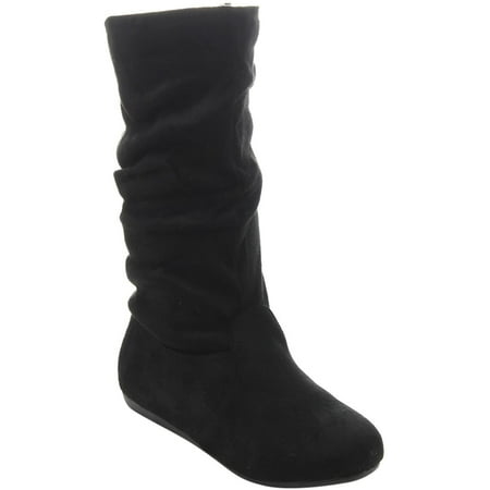 Flat heel shop slouch boots
