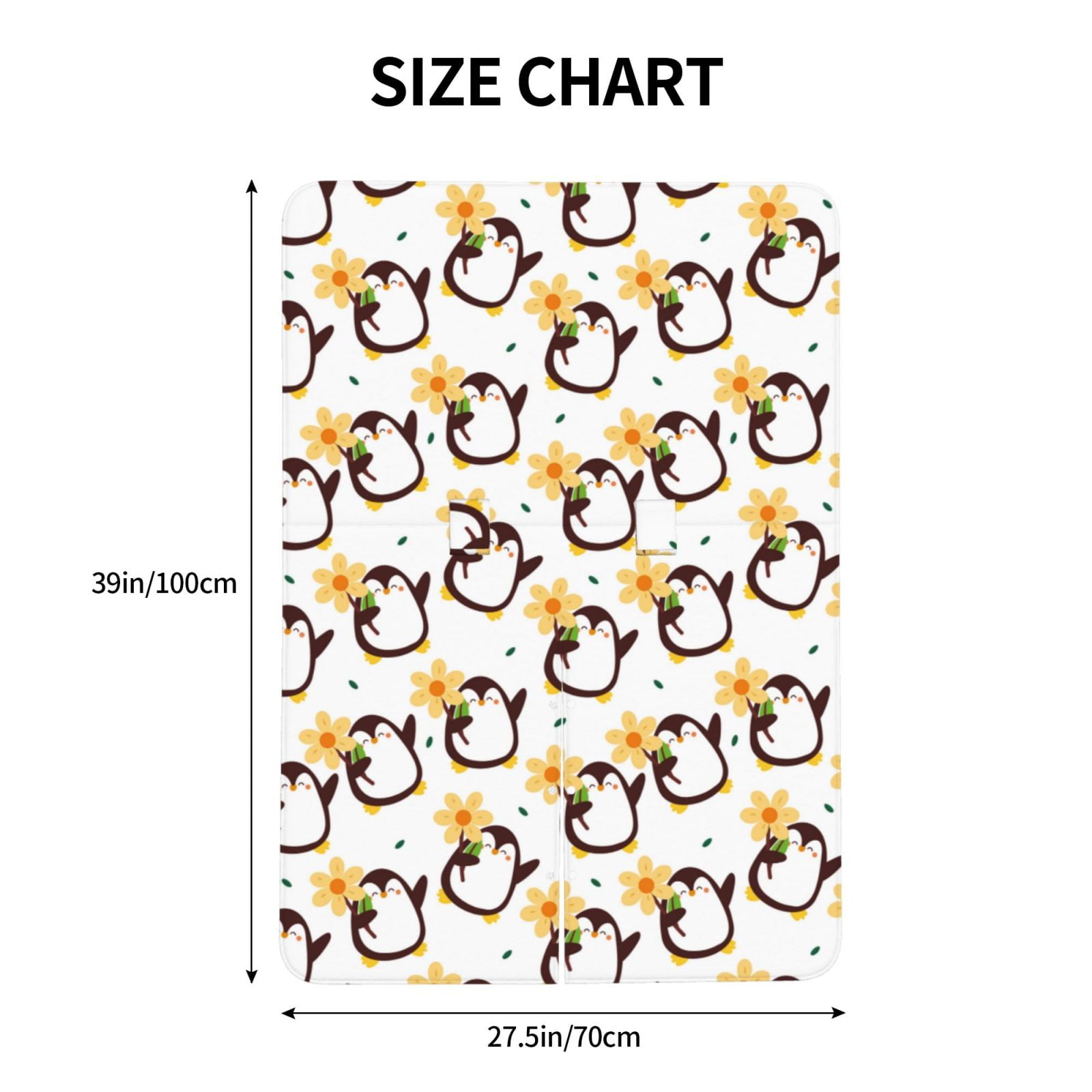 Naloa Penguin With Flowers Baby Car Seat Cover, Breathable Baby Carrier Cover, Multiuse Baby Carrier Cover & Nursing Breastfeeding Cover