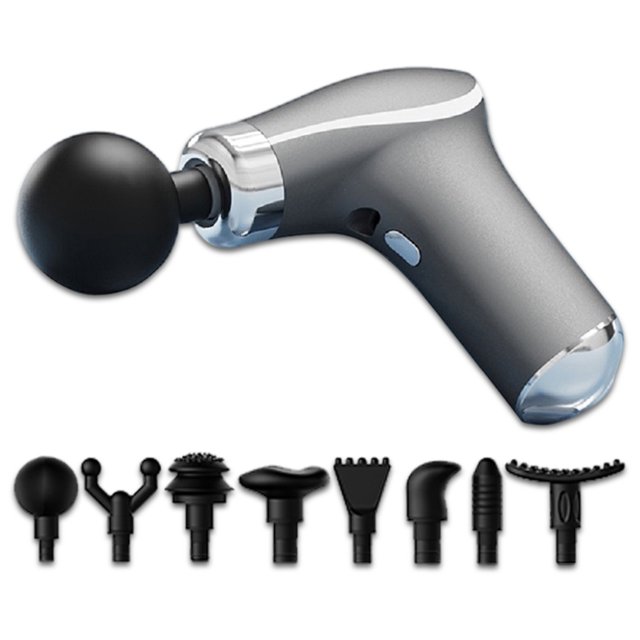 keepw Fascia Muscle Massage Machine Adjustable Type-C Rechargeable Body Fitness Shaping Deep Relaxation Device for Relax Massager Gray