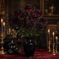 thumbnail image 4 of Halloween Artificial Rose Stem Gothic Multi-Head Faux Flowers for Vase Decor, 4 of 6