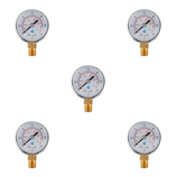 Riwesomey Medidor de presión hidráulica compresor de aceite de agua multifuncional medidor de prueba neumático para mecánico químico Type2 NO2