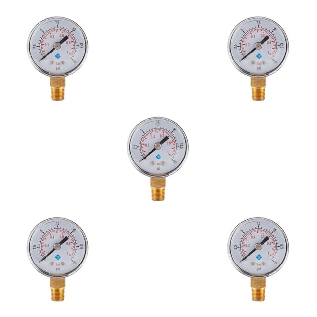 Riwesomey Medidor de presión hidráulica compresor de aceite de agua multifuncional medidor de prueba neumático para mecánico químico Type2 NO2