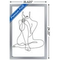 thumbnail image 3 of Woman - Continuous Line Drawing Wall Poster, 14.725" x 22.375", Framed, 3 of 3
