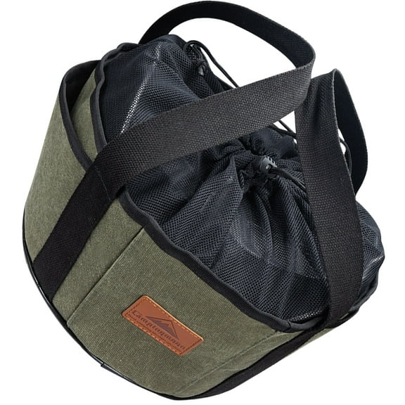 Dark Green Storage Bag Tote Pouch for Camping Cookware Travel Hand Carry