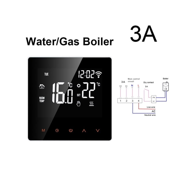 Smart Thermostat Temperature Controller,Water/Electric Heating With Build In Sensor Support Alexa Google Home ,Easy to Install