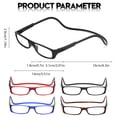 thumbnail image 2 of GJX 2026 New Magnetic Reading Glasses for Men Or Women, Computer Readers, Click Adjustable, Original Long (M-L, Red, 100 Degrees), 2 of 7