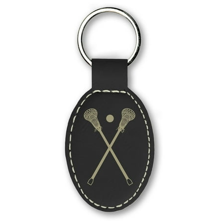 Keychain - Lacrosse Sticks (Black)