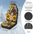 thumbnail image 7 of Uorisanigo Car Seat Covers Front Set 2 Packs, Plush Fluffy Sunflower Horse Seat Protectors, Universal Fit Interior Covers for Cars, Trucks, SUVs, Vans, Auto Accessories, 7 of 7