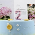 thumbnail image 3 of Hltser Birthday Candles Numbers 2.36 inch Party Cake Topper 1 Piece (Brown  Number 6), 3 of 6