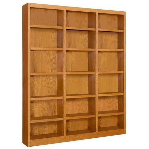 Wall Storage Unit Bookcase - Dry Oak Finish