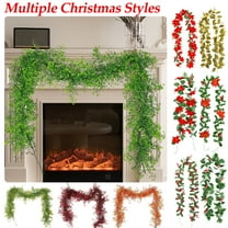PALIFEUR 7.2ft Christmas Garland - Winter Christmas Decorations Garland with Flower, Artificial Christmas Garlands for Mantle Table Wall Fireplace Holiday Party Christmas Tree Decorations