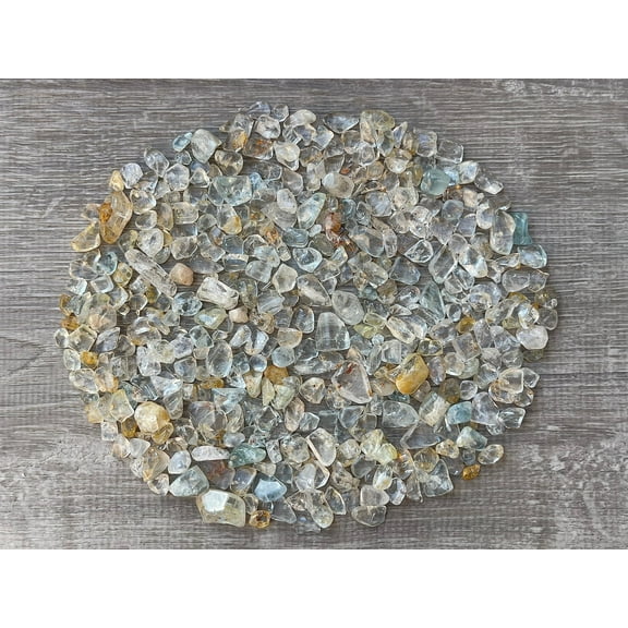 WHOLESALE Natural Semi Tumbled Lemon Topaz Gemstone Chips ( 2 oz / 0.125 lb )