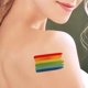thumbnail image 5 of 52 piezas de tatuajes temporales de arcoíris del orgullo, pegatinas de bandera del arcoíris, tatuajes temporales del orgullo corporal impermeables y extraíbles, 5 of 6