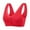 Red, variant on WBQ Plus Size Comfort Breathable Soft Cup Wireless Front Close Bras For Women